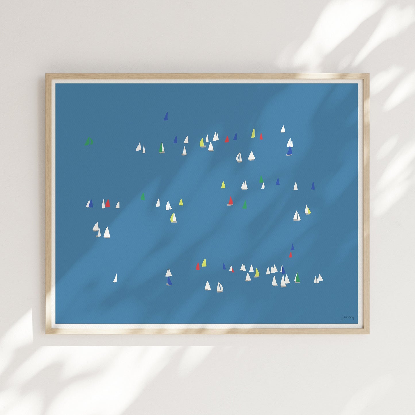 Sailing Regatta Abstract Art Print - Unframed or Framed - 160216