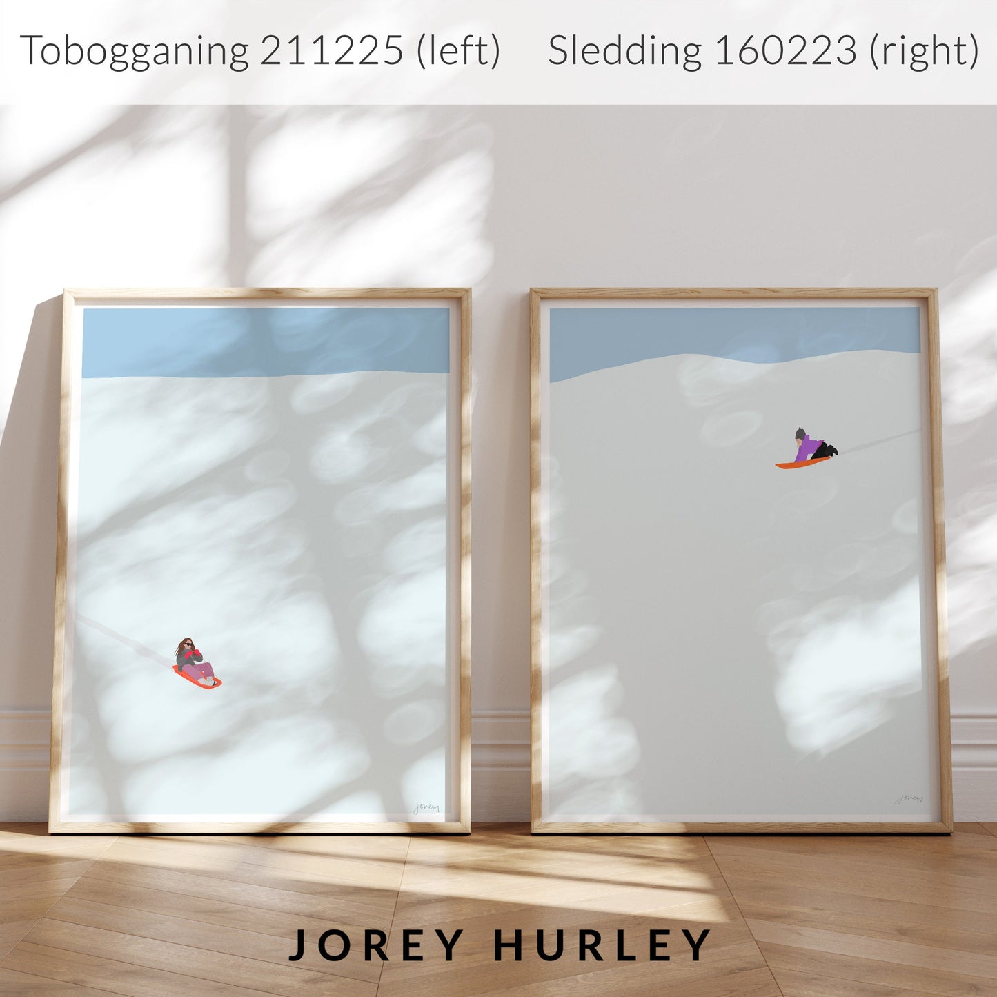 Smooth Sledding Art Print - Unframed or Framed - 160223