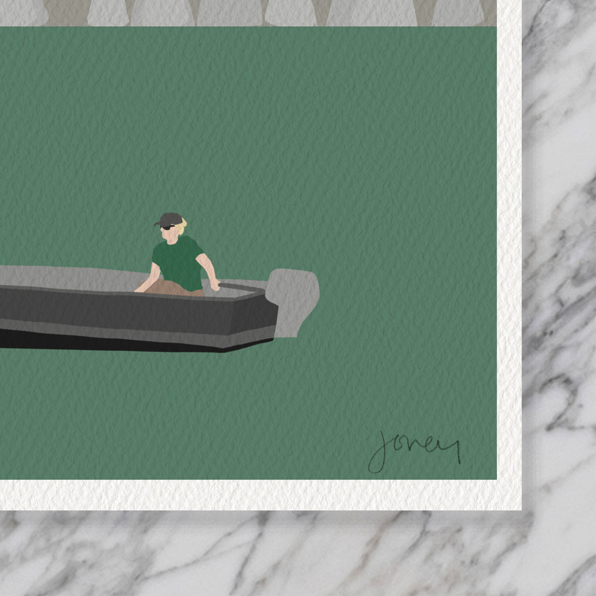 Brooks School Crew Race, signed art print