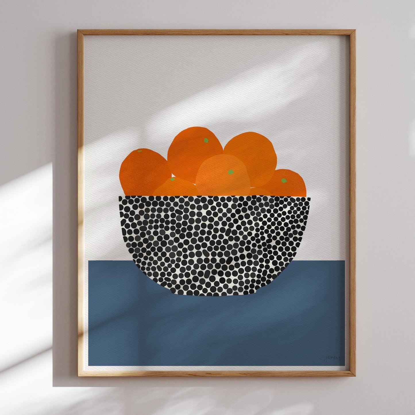 Bowl of Oranges Still Life Art Print - Unframed or Framed - 200616