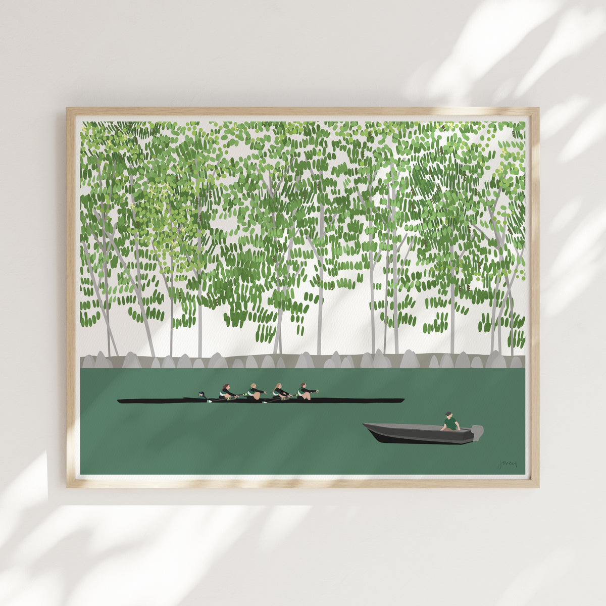 Brooks School Crew Race, signed art print