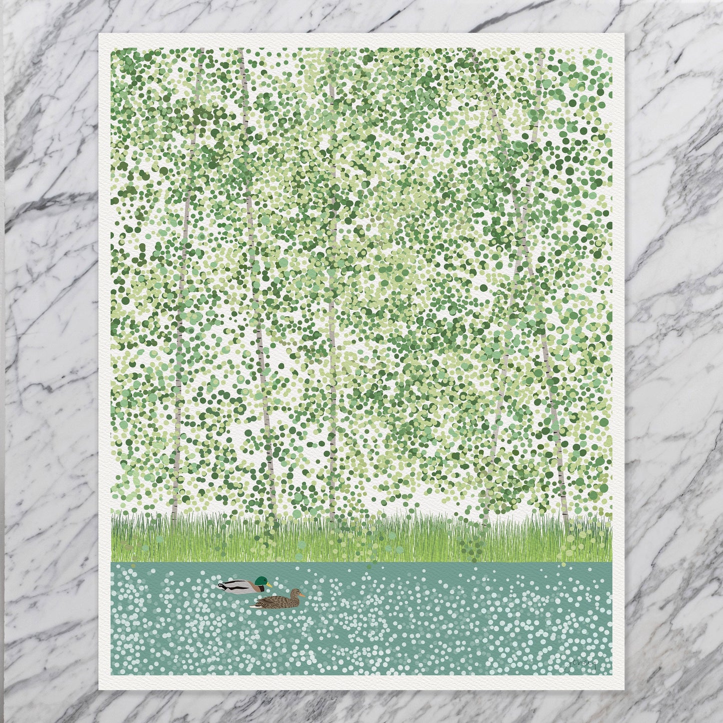 Mallard Ducks Art Print - Unframed or Framed - 210715