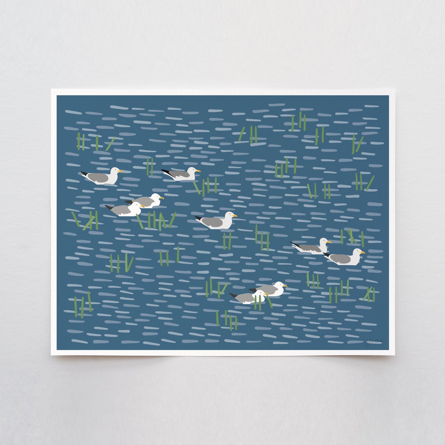 Seagulls in the Marsh - Signed - 260419