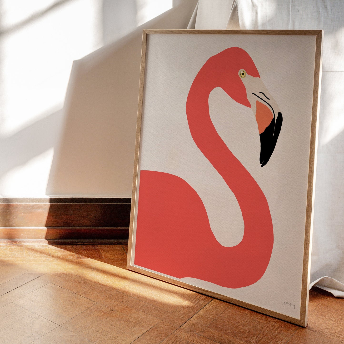 Flamingo Neck Art Print - Unframed or Framed - 120319