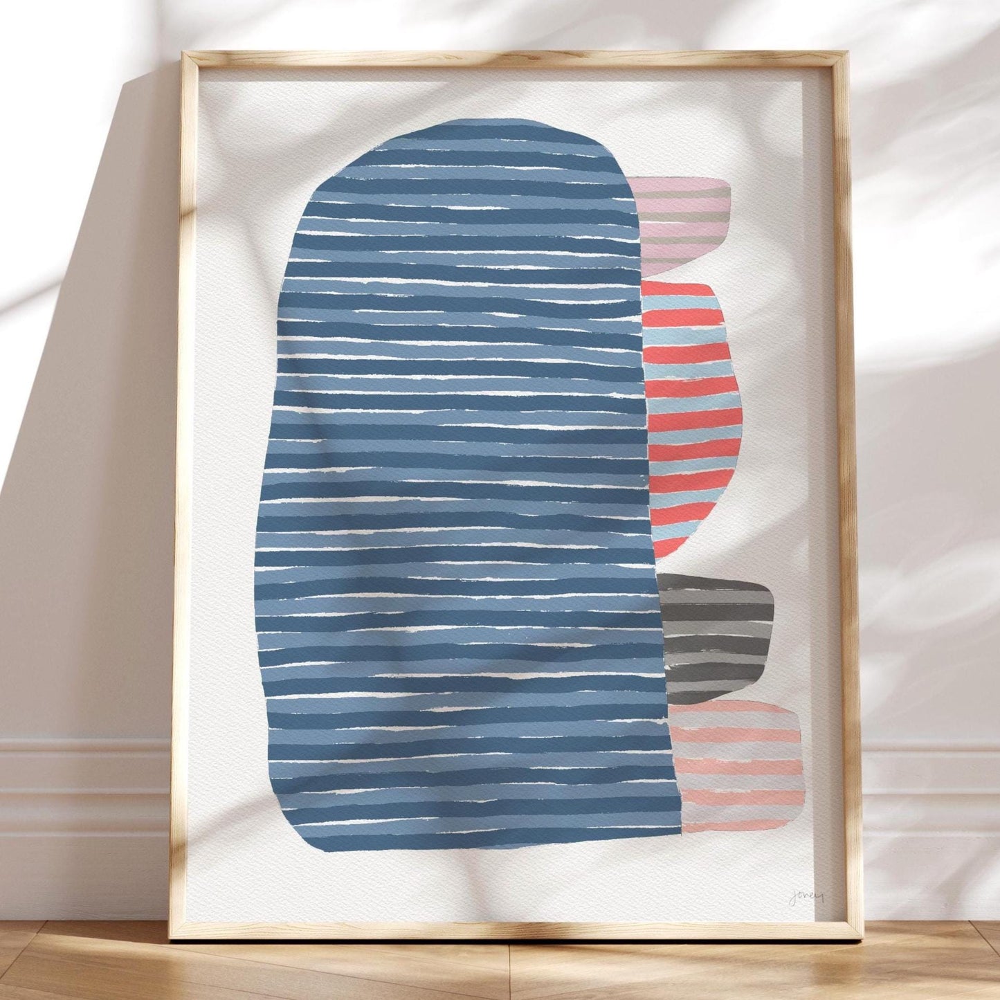 Striped Abstract Art Print - Unframed or Framed - 170920