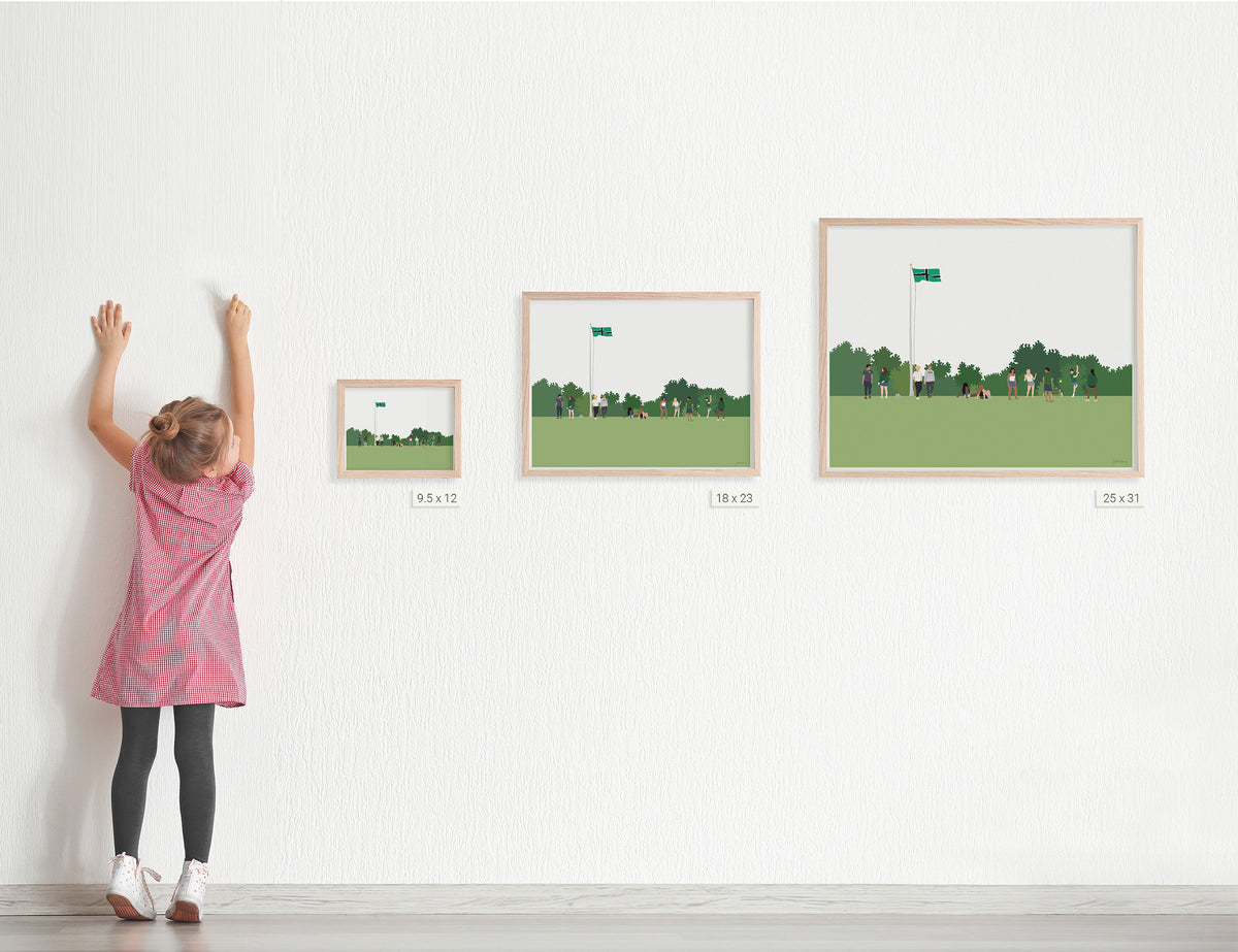 Brooks School Field Games, signed art print
