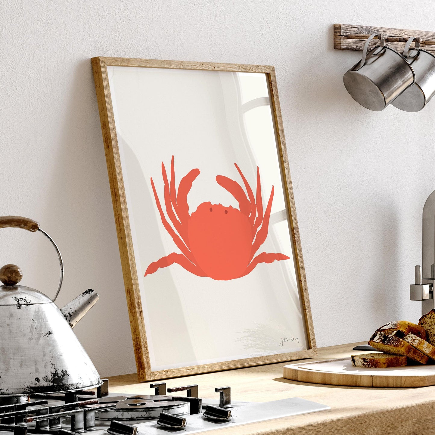 Red Rock Crab Art Print - Unframed or Framed - 140811