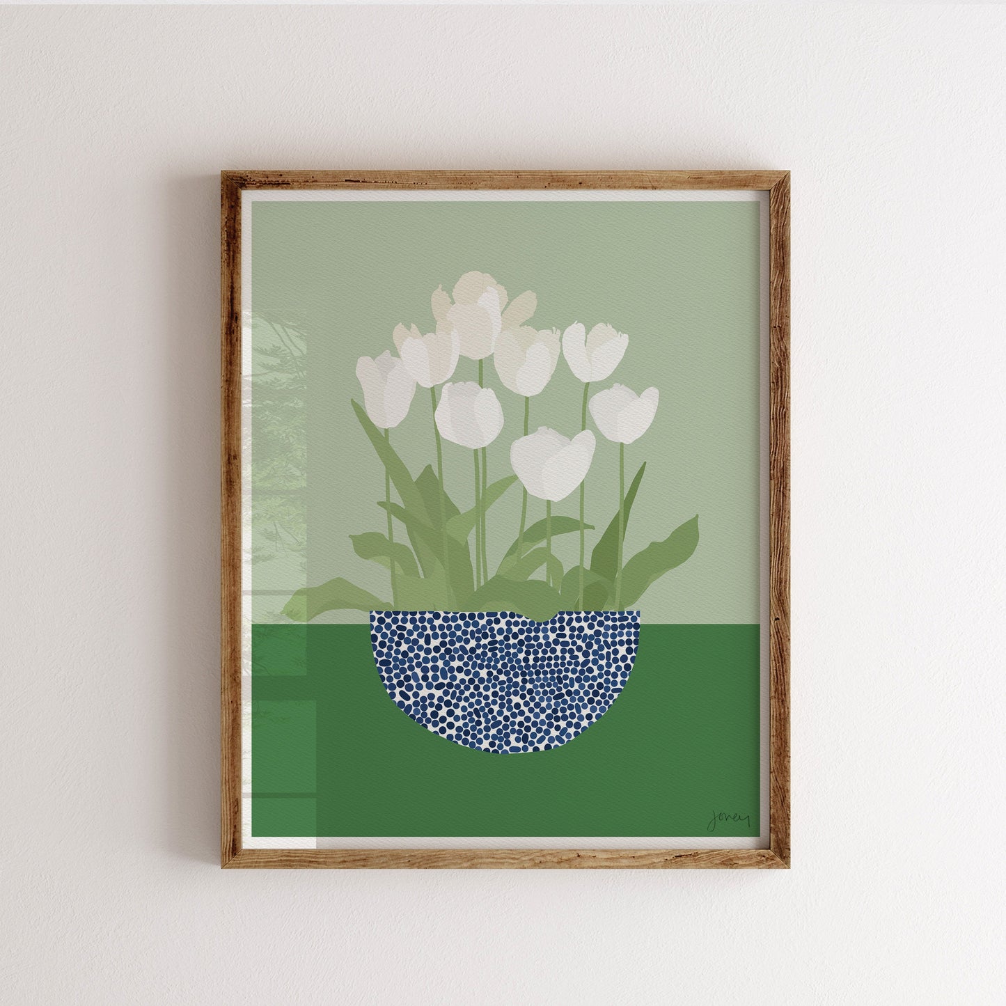 White Tulips Art Print - Unframed or Framed - 240512