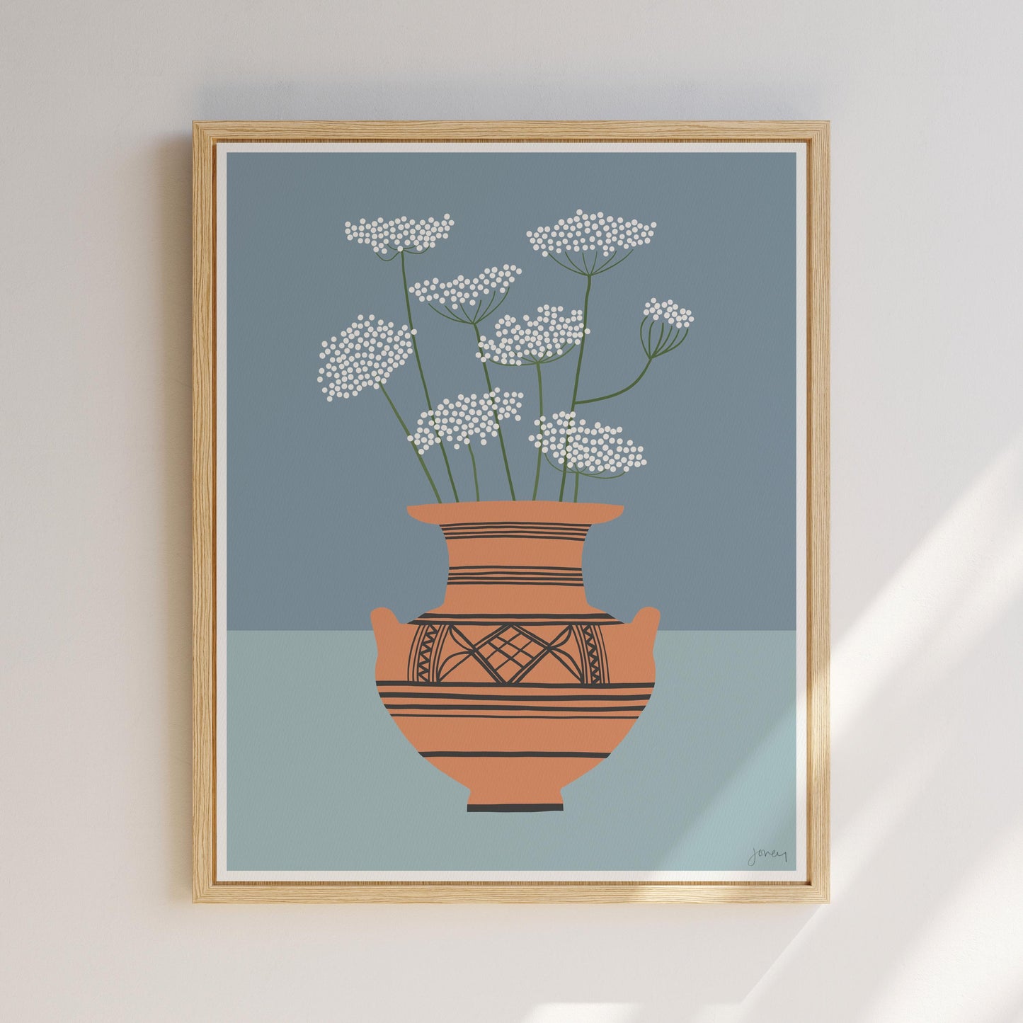 Queen Anne's Lace in a Greek Vase Art Print - Signed - 260803