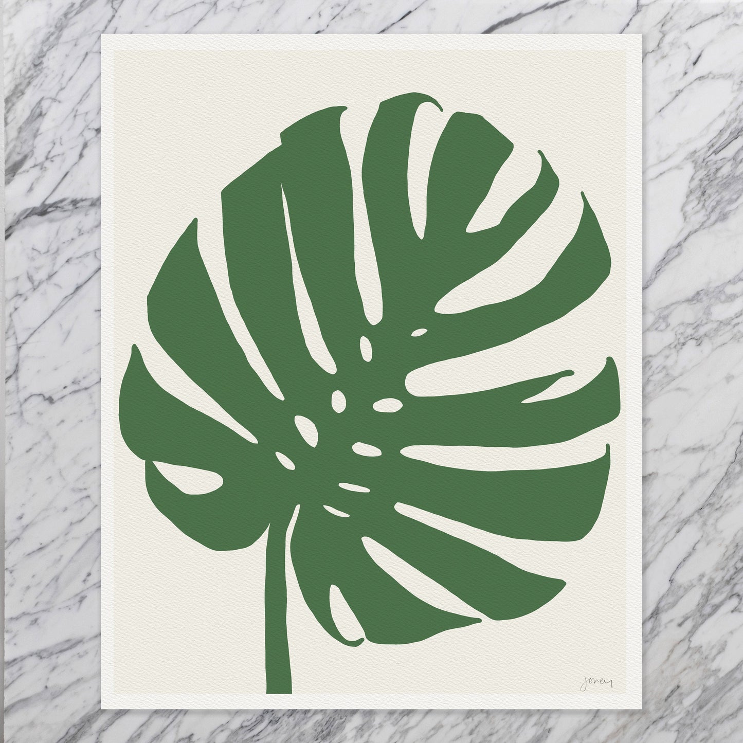 Monstera Leaf Art Print - Unframed or Framed - 140108
