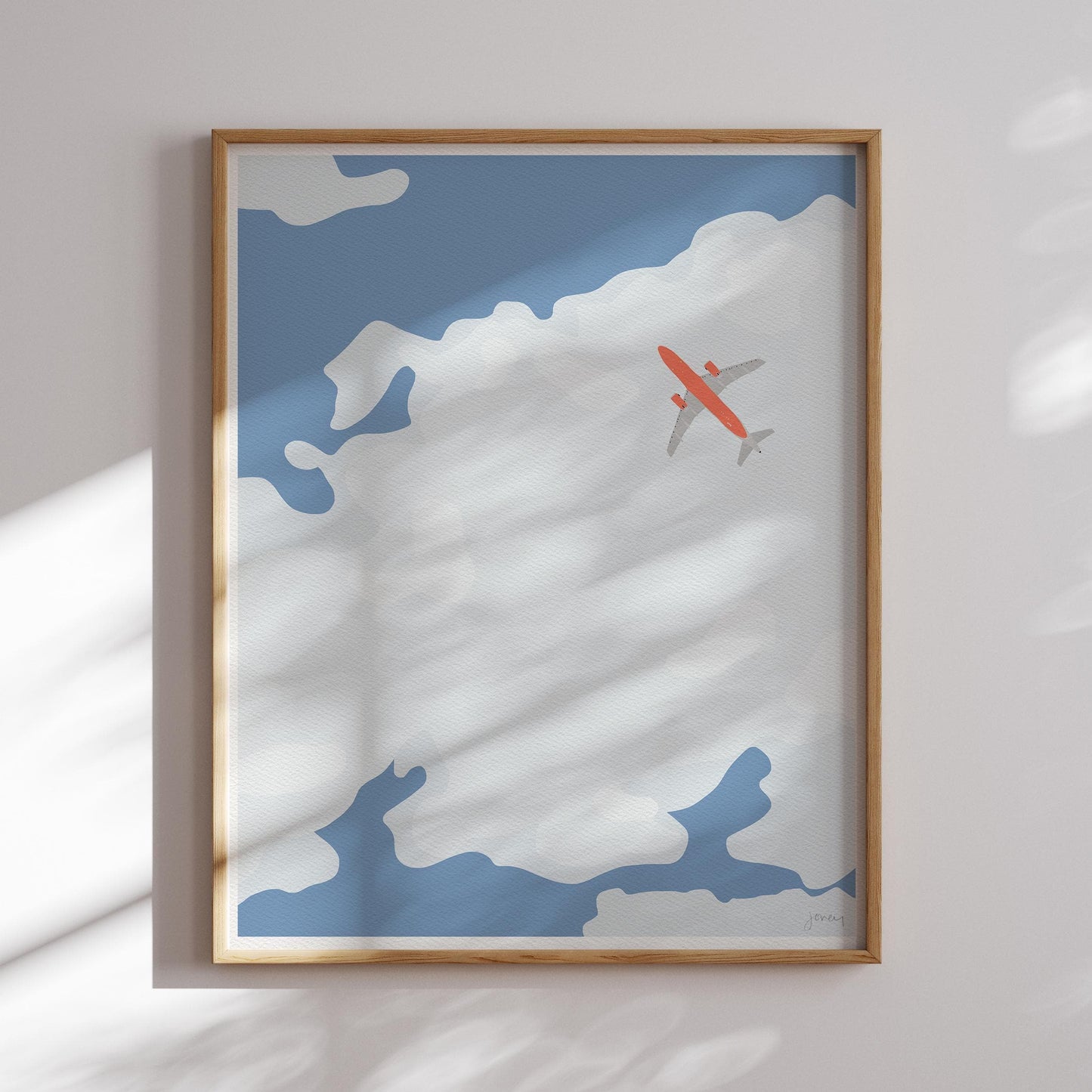 Clouds Plane Spotting Art Print - Unframed or Framed - 140116