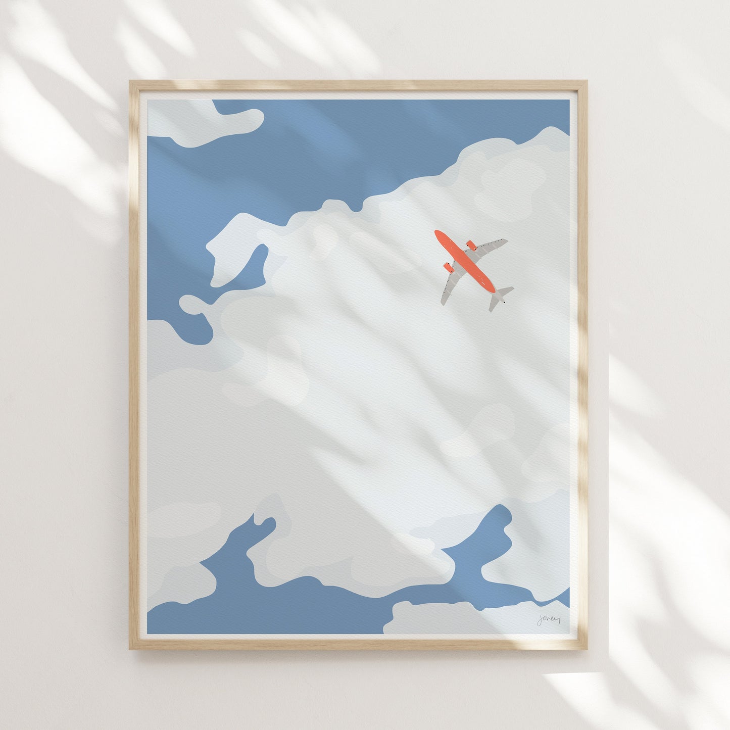Clouds Plane Spotting Art Print - Unframed or Framed - 140116