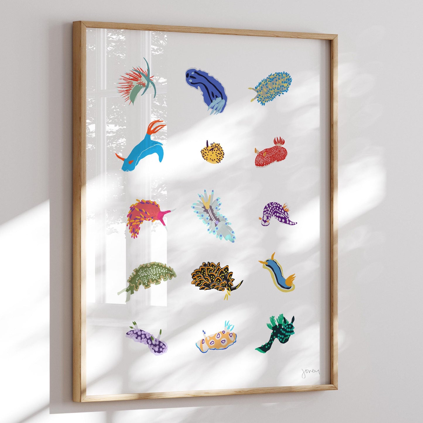 Nudibranch Sea Slugs Art Print - Unframed or Framed - 240302