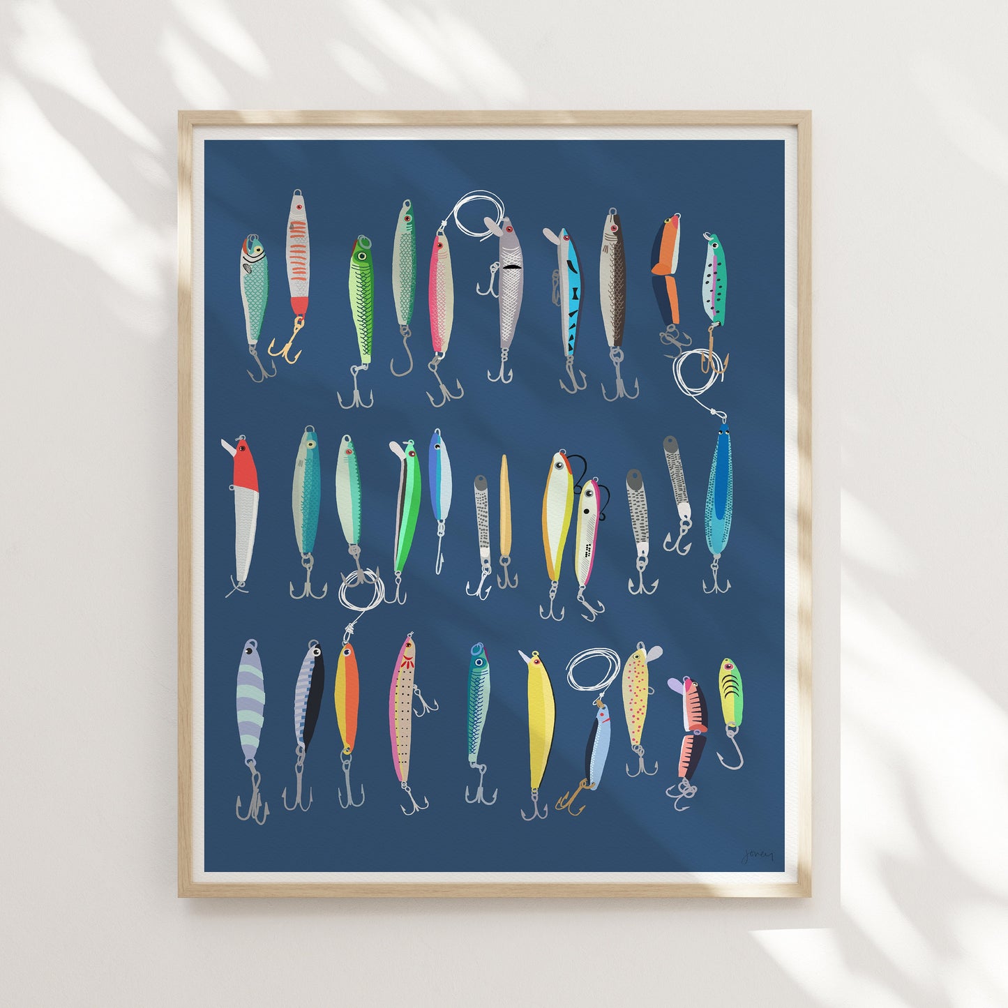 Saltwater Fishing Lures Art Print - Unframed or Framed - 220731