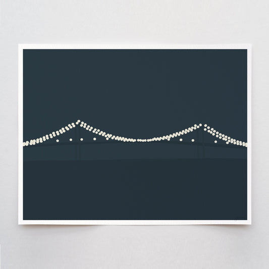 Newport Bridge Art Print - Unframed or Framed - 140813