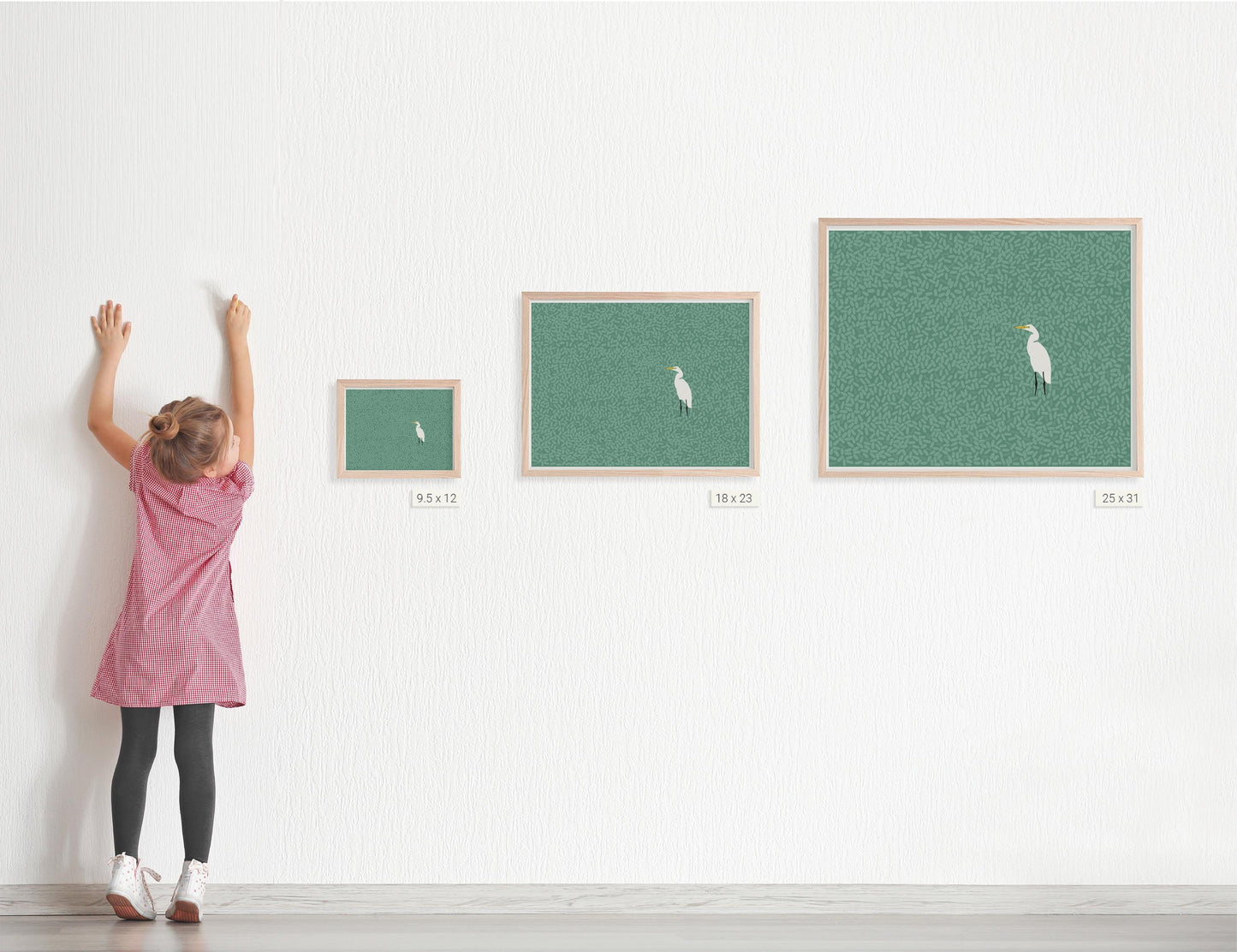 Egret in Marsh Art Print - Unframed or Framed - 250611