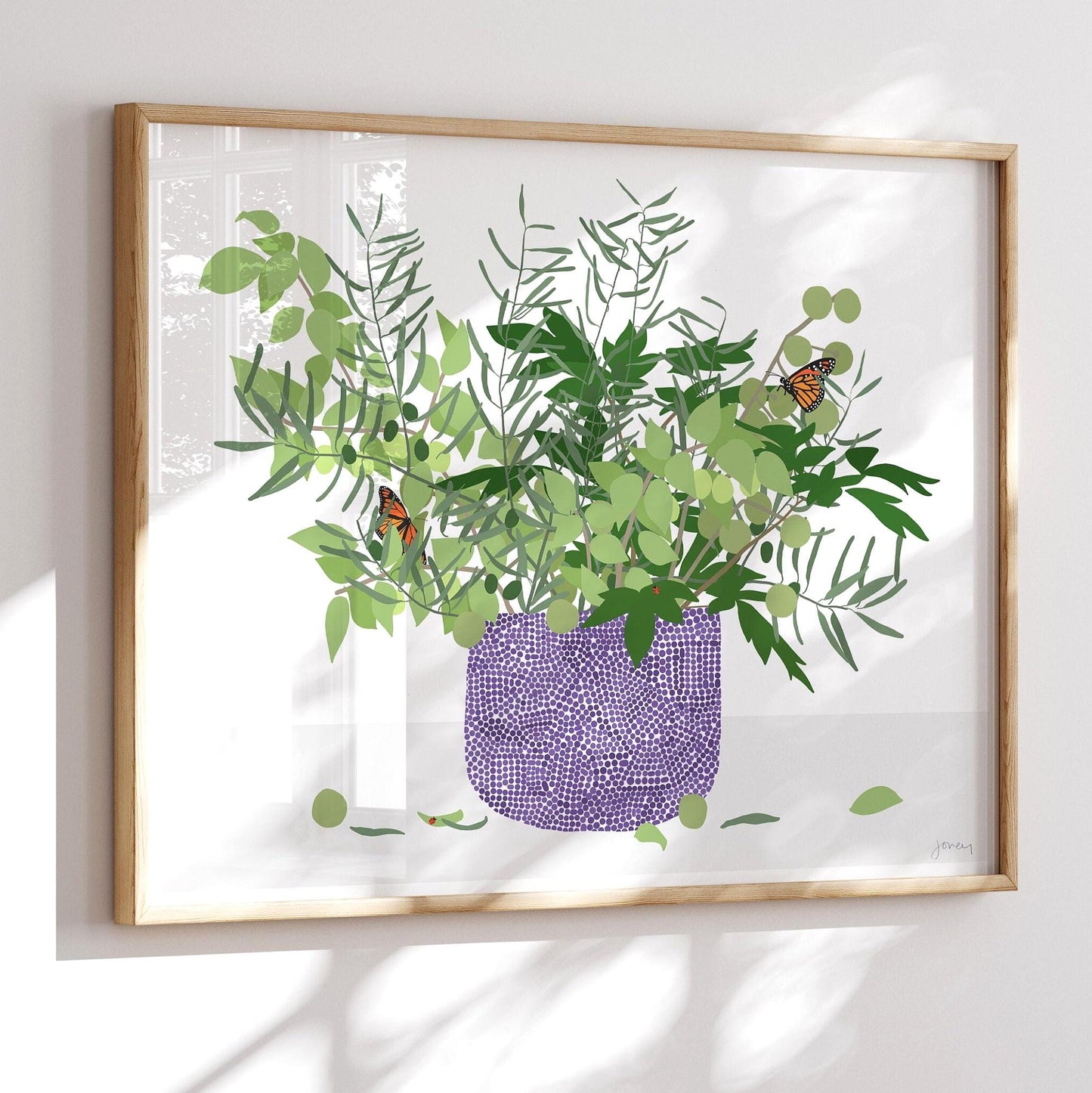 Still Life with Butterflies Art Print - Unframed or Framed - 200228