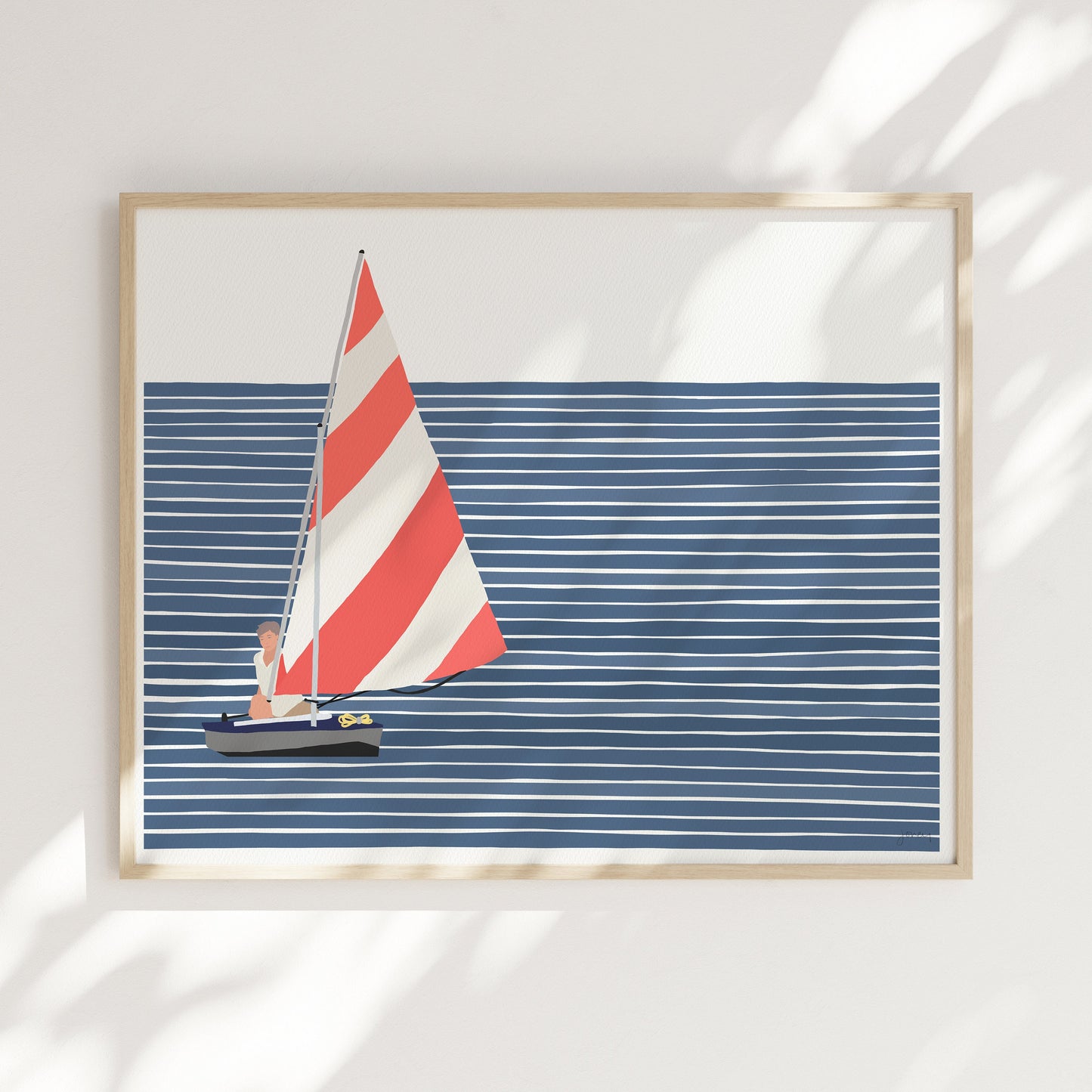 Sunfish Sailboat Art Print - Unframed or Framed - 230729