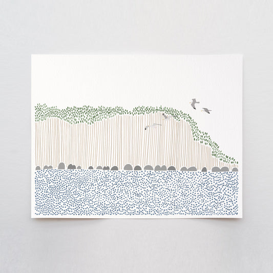 Ocean Cliffs Art Print - Unframed or Framed - 240908