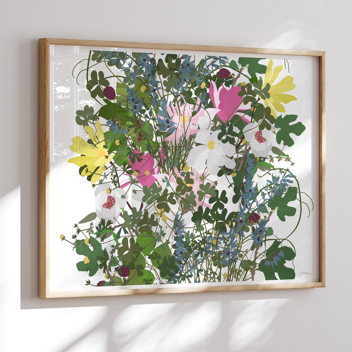 Magnolias Millefleurs Art Print - Unframed or Framed - 210322A