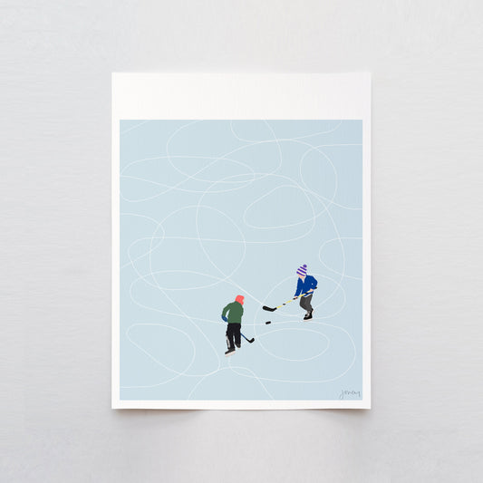 Pond Hockey Art Print - Unframed or Framed - 230224