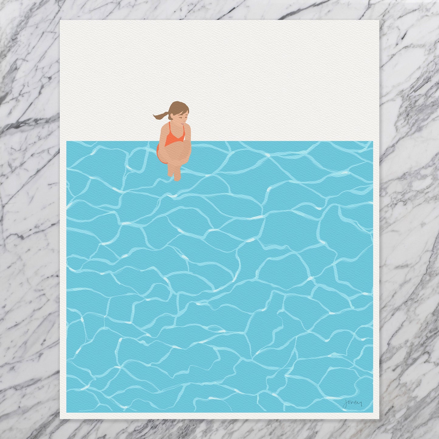 Cannonball Dive Art Print - Unframed or Framed - 240721