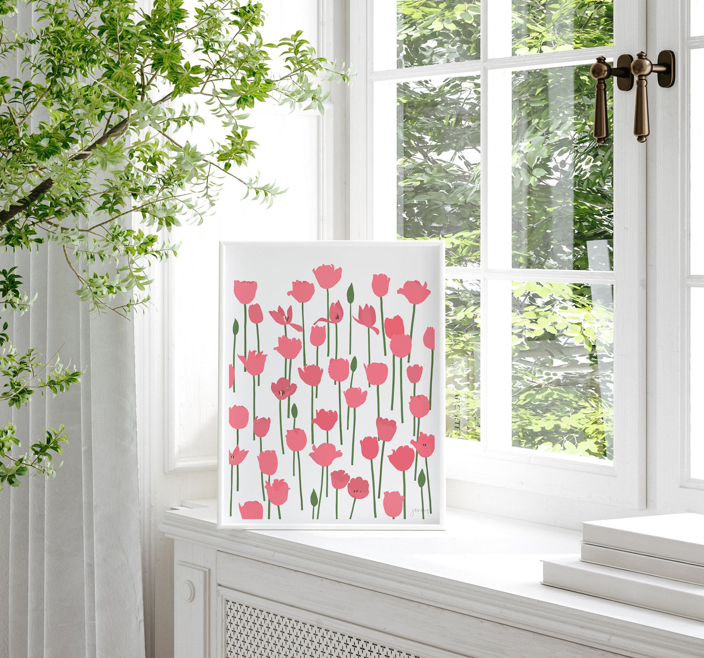 Big Love Tulips Art Print - Unframed or Framed - 240414