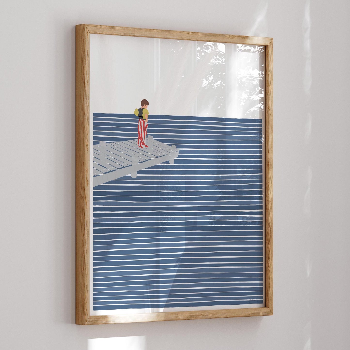 Swimming Dock Art Print - Unframed or Framed - 221011
