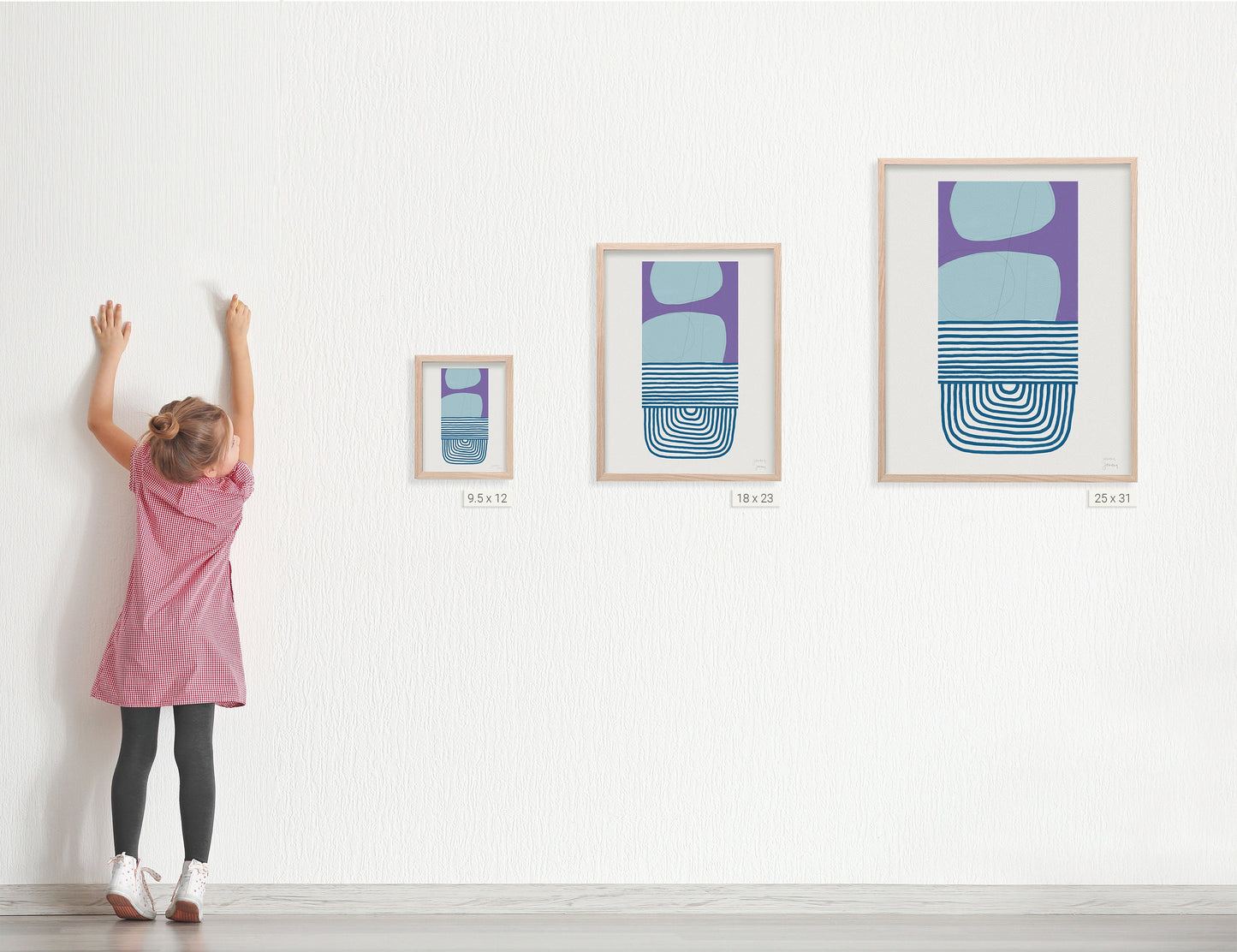 Purple and Blue Abstract Art Print - Unframed or Framed - 180307