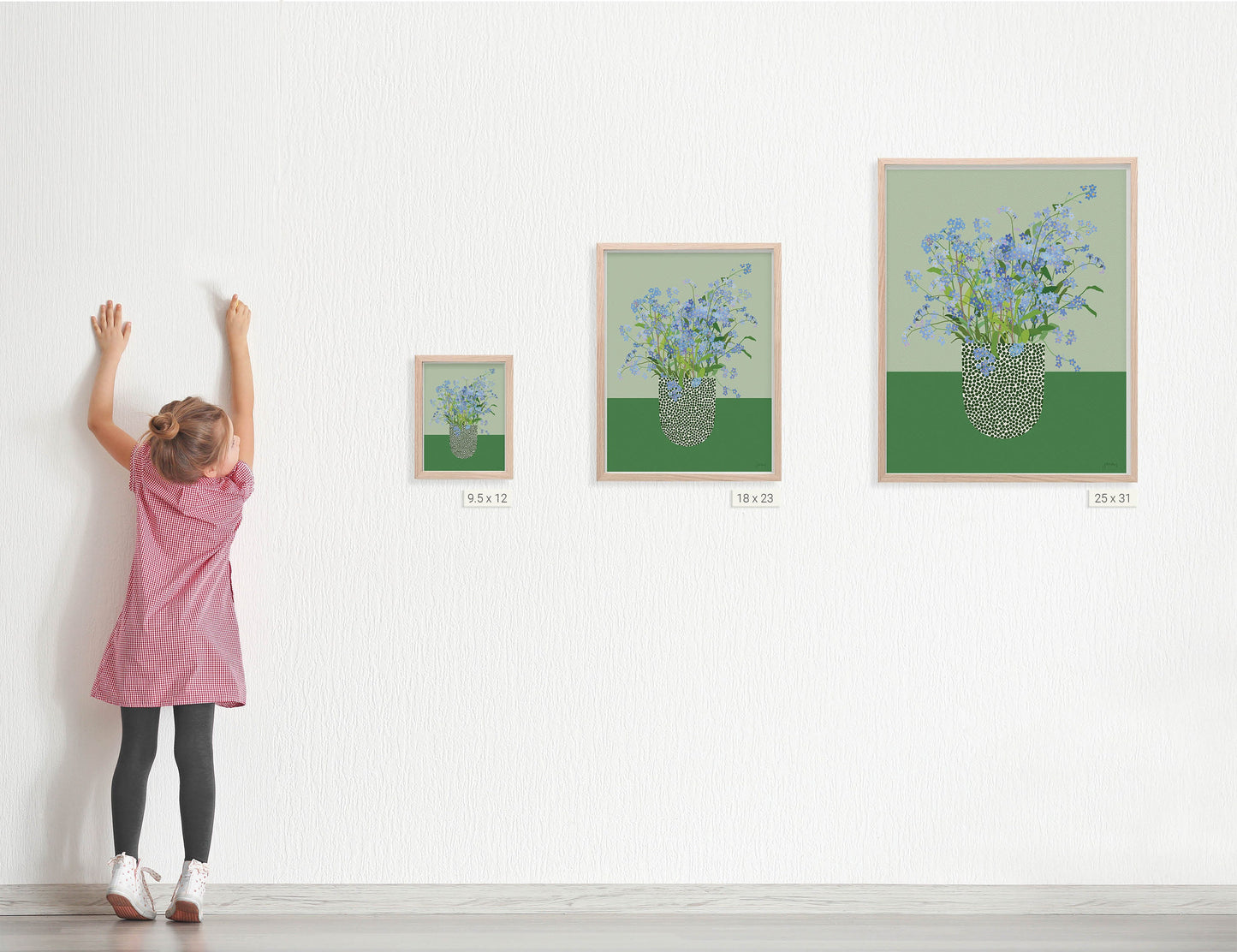 Forget Me Not Still Life Art Print - Unframed or Framed - 240428