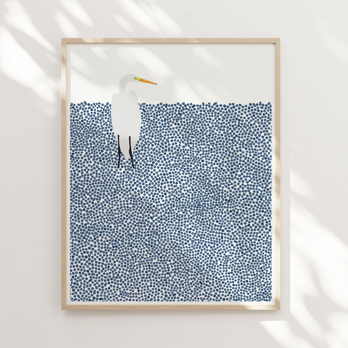Wading Egret Art Print -  Unframed or Framed - 231112