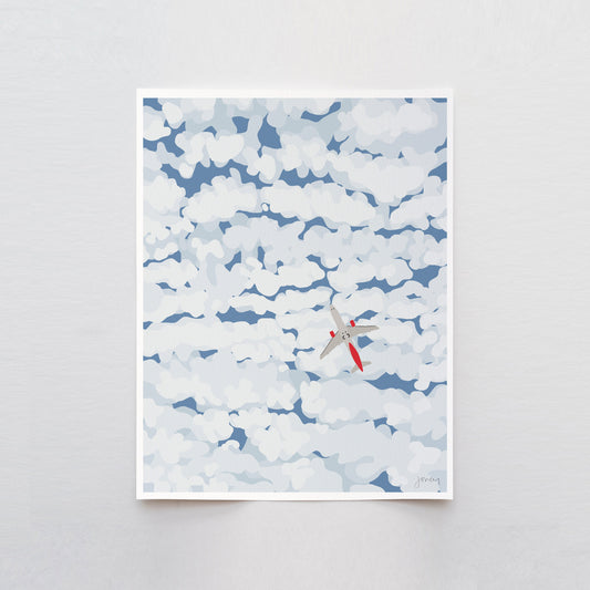 Airplane Overhead Art Print - Unframed or Framed - 140130