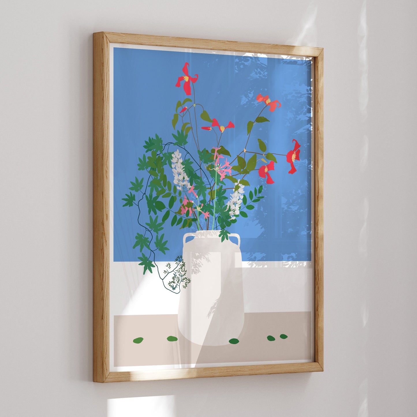 Clematis Abstract Still Life Art Print - Unframed or Framed - 210331