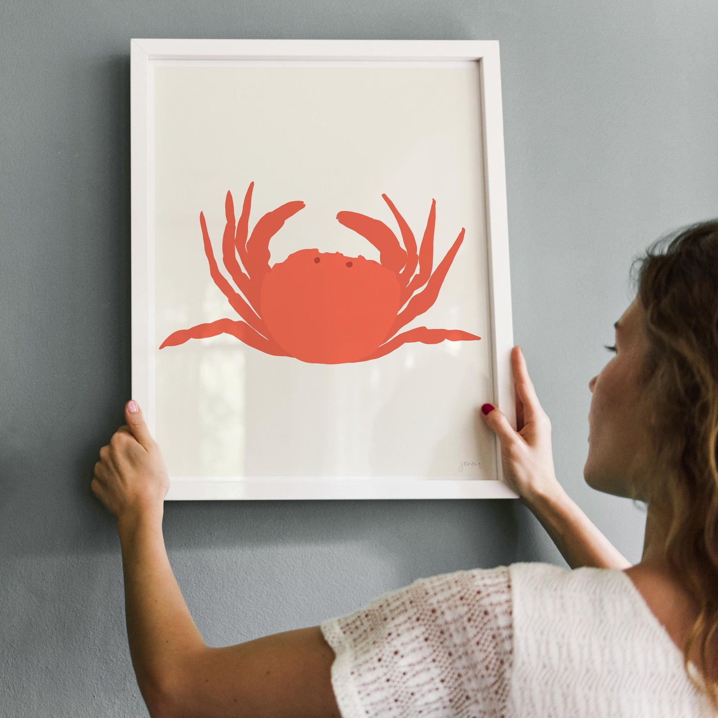 Red Rock Crab Art Print - Unframed or Framed - 140811