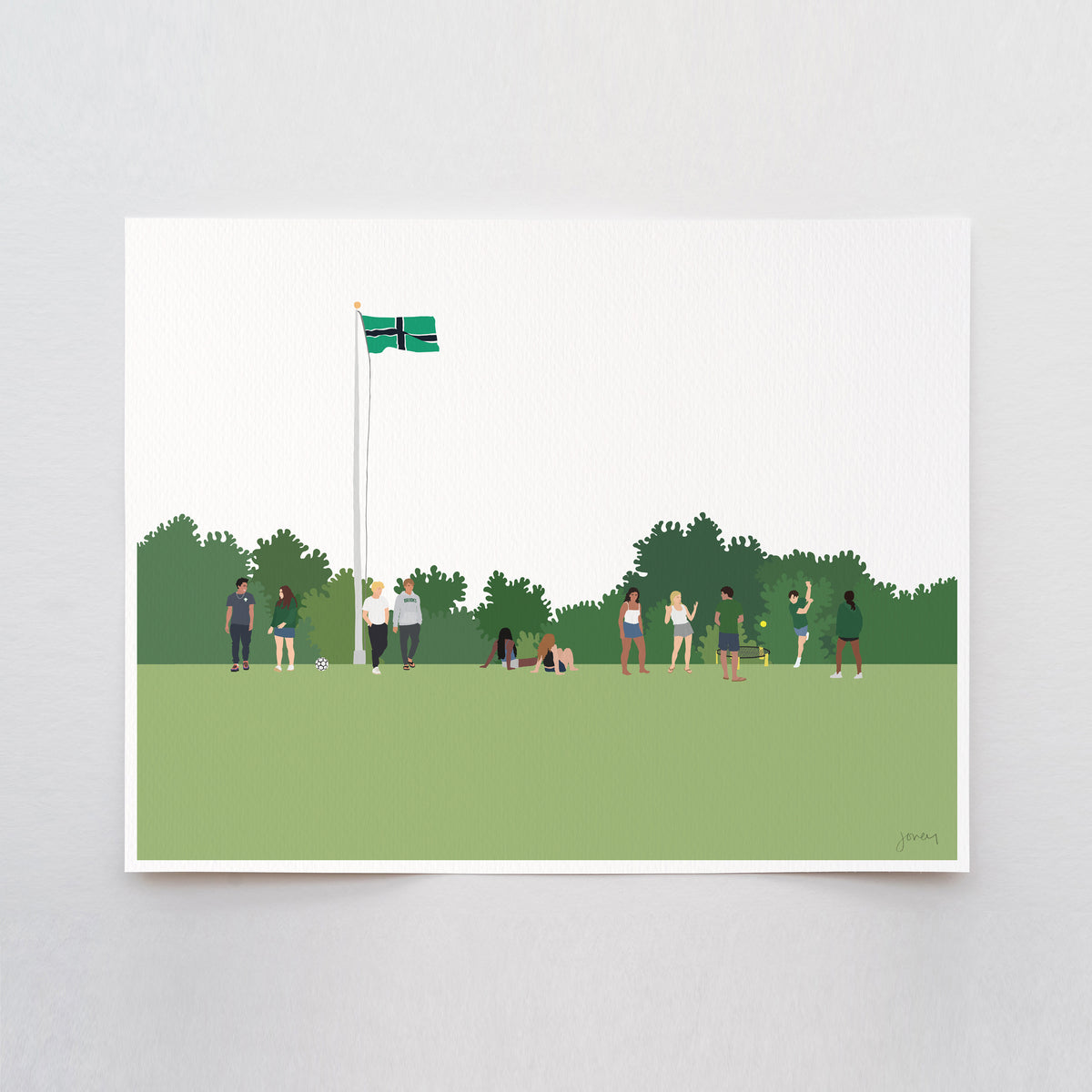 Brooks School Field Games, signed art print