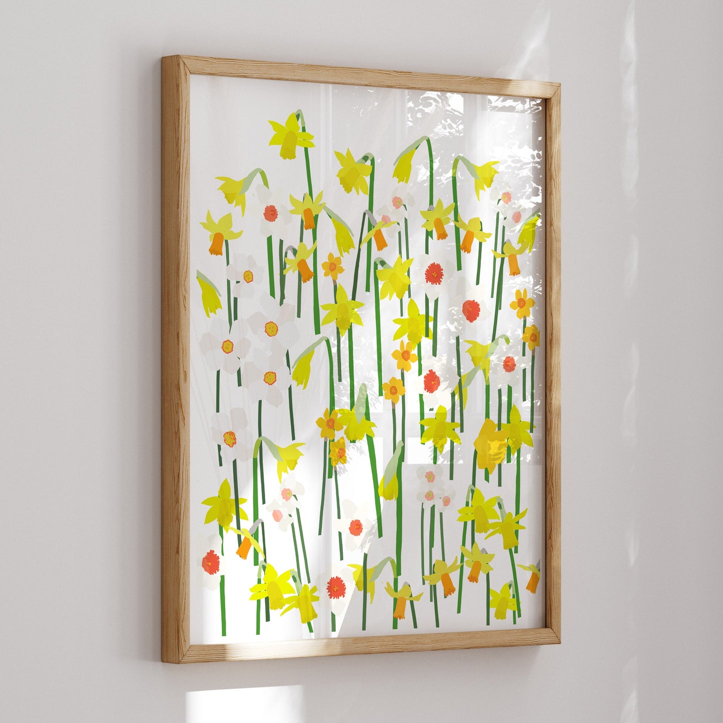 Spring Flowering Daffodils Art Print - Unframed or Framed - 240407