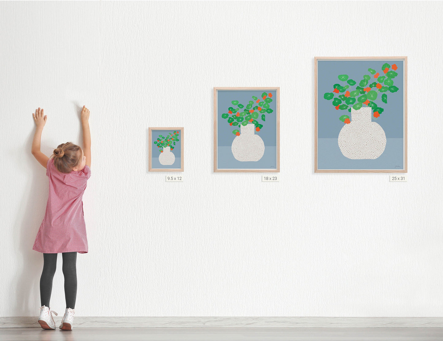 Nasturtiums Abstract Art Print - Unframed or Framed - 201101