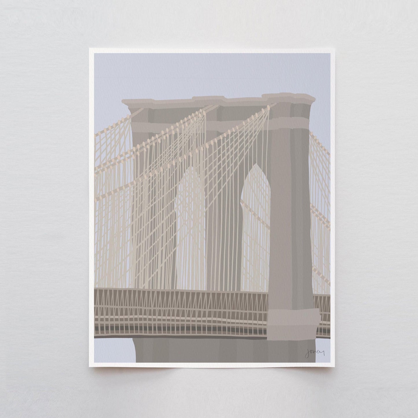 Brooklyn Bridge Art Print - Unframed or Framed - 240331