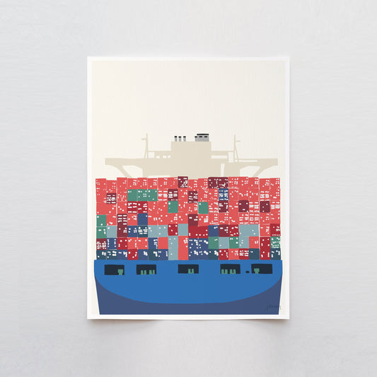 Container Ship Docked Art Print - Unframed or Framed - 140121