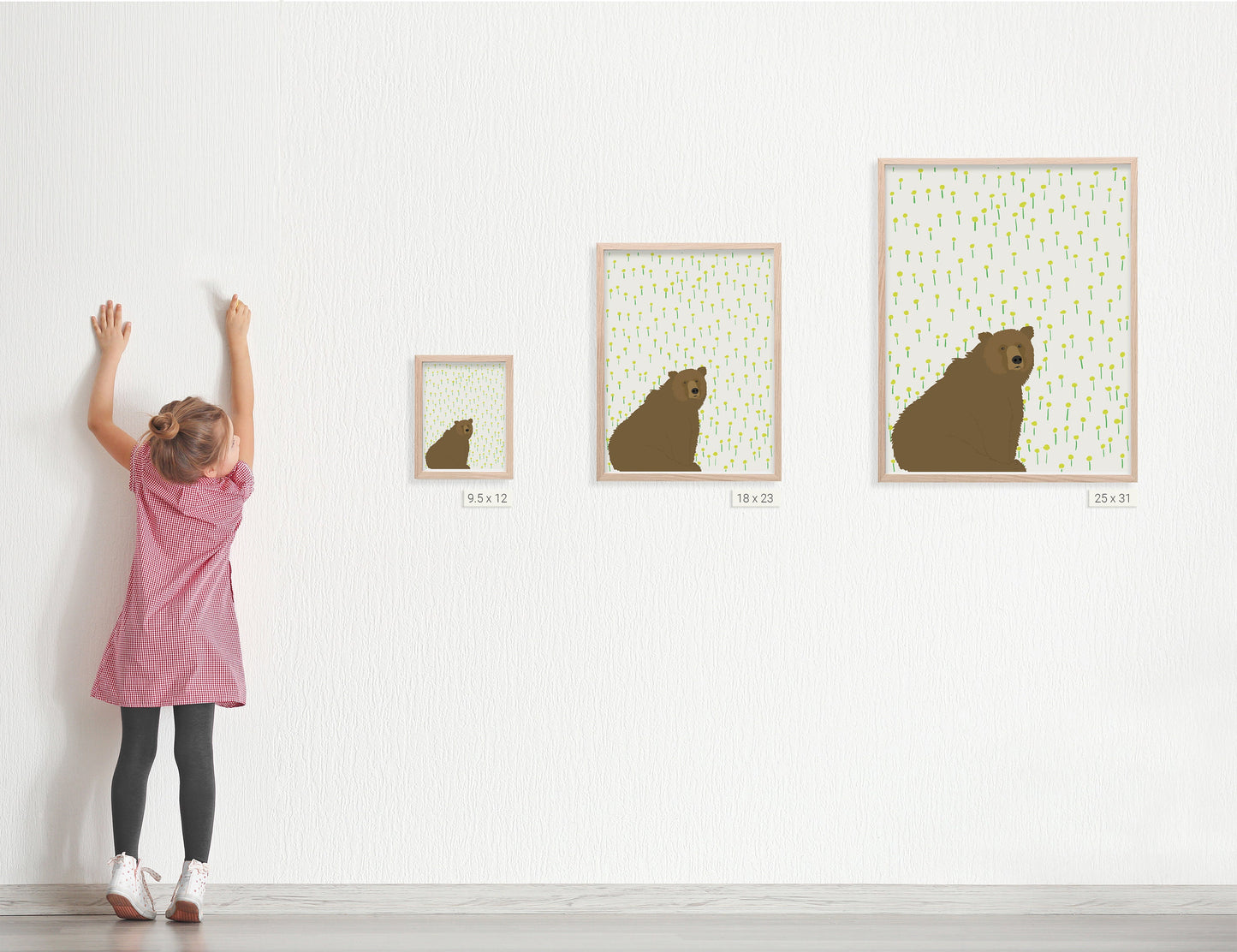 Bear Sitting Art Print - Unframed or Framed - 121023