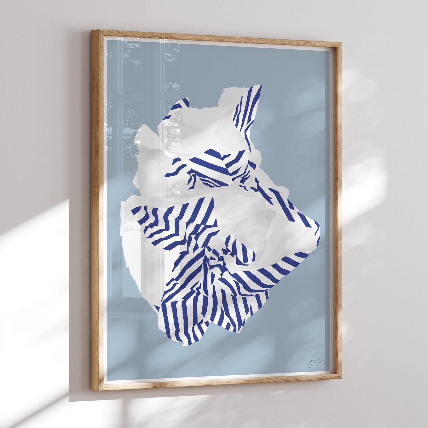 Abstract Crumpled Paper Art Print - Unframed or Framed - 231231