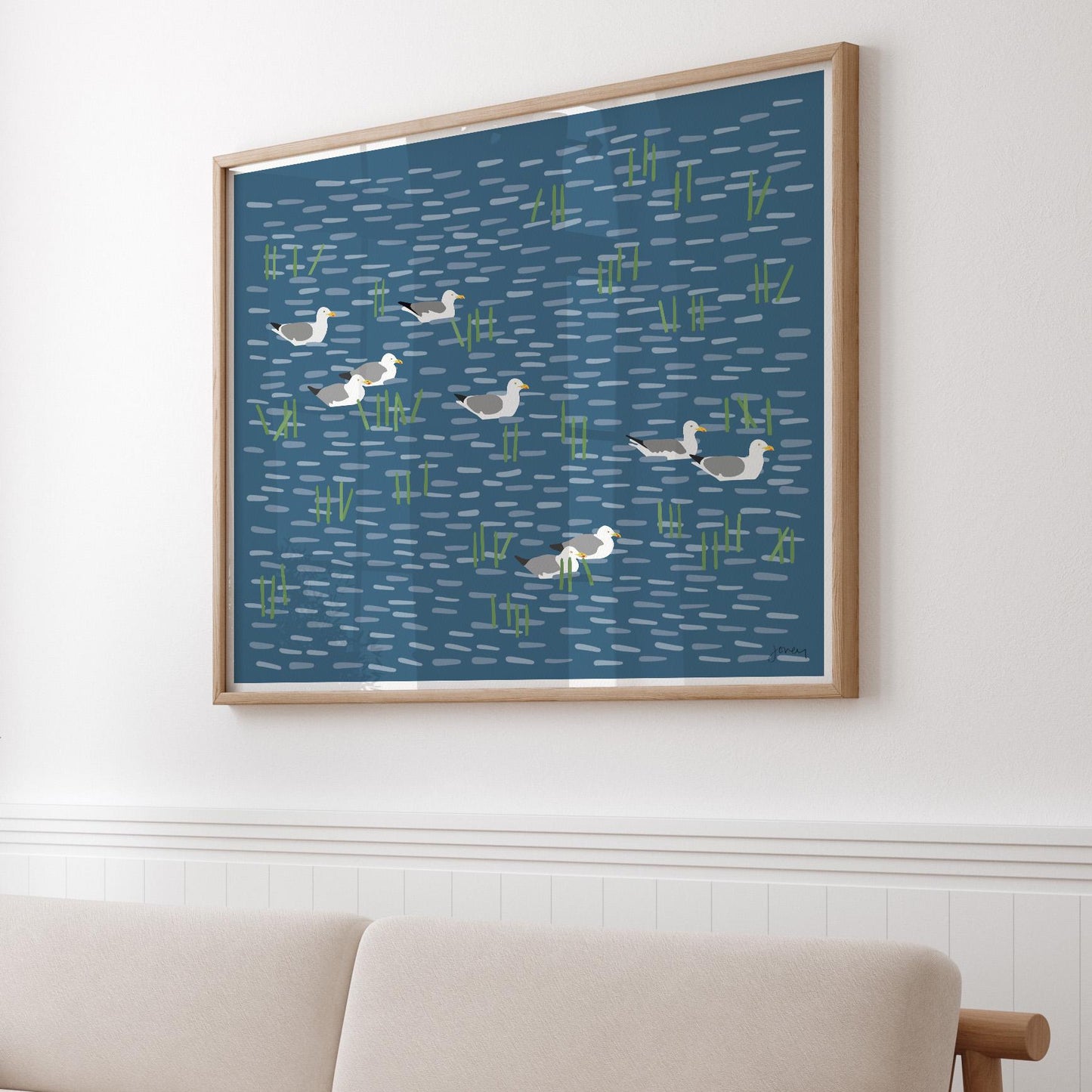 Seagulls in the Marsh - Signed - 260419