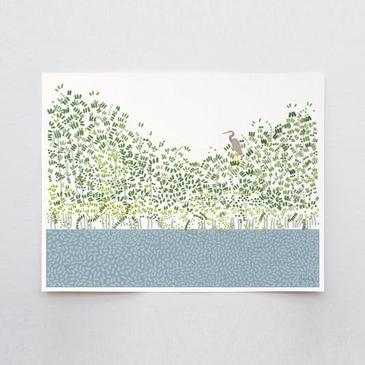 Tricolored Heron in Mangrove Art Print - Unframed or Framed - 241208