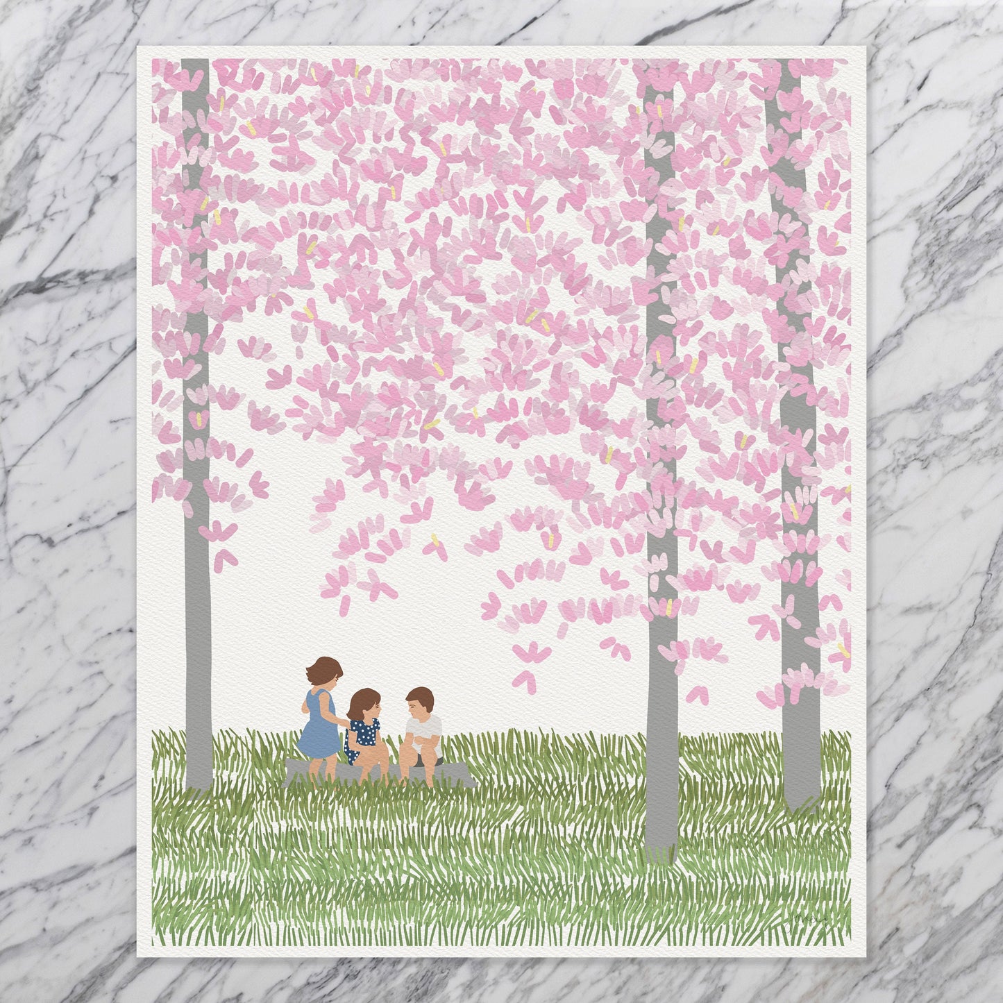 Under a Magnolia Art Print - Unframed or Framed - 230429