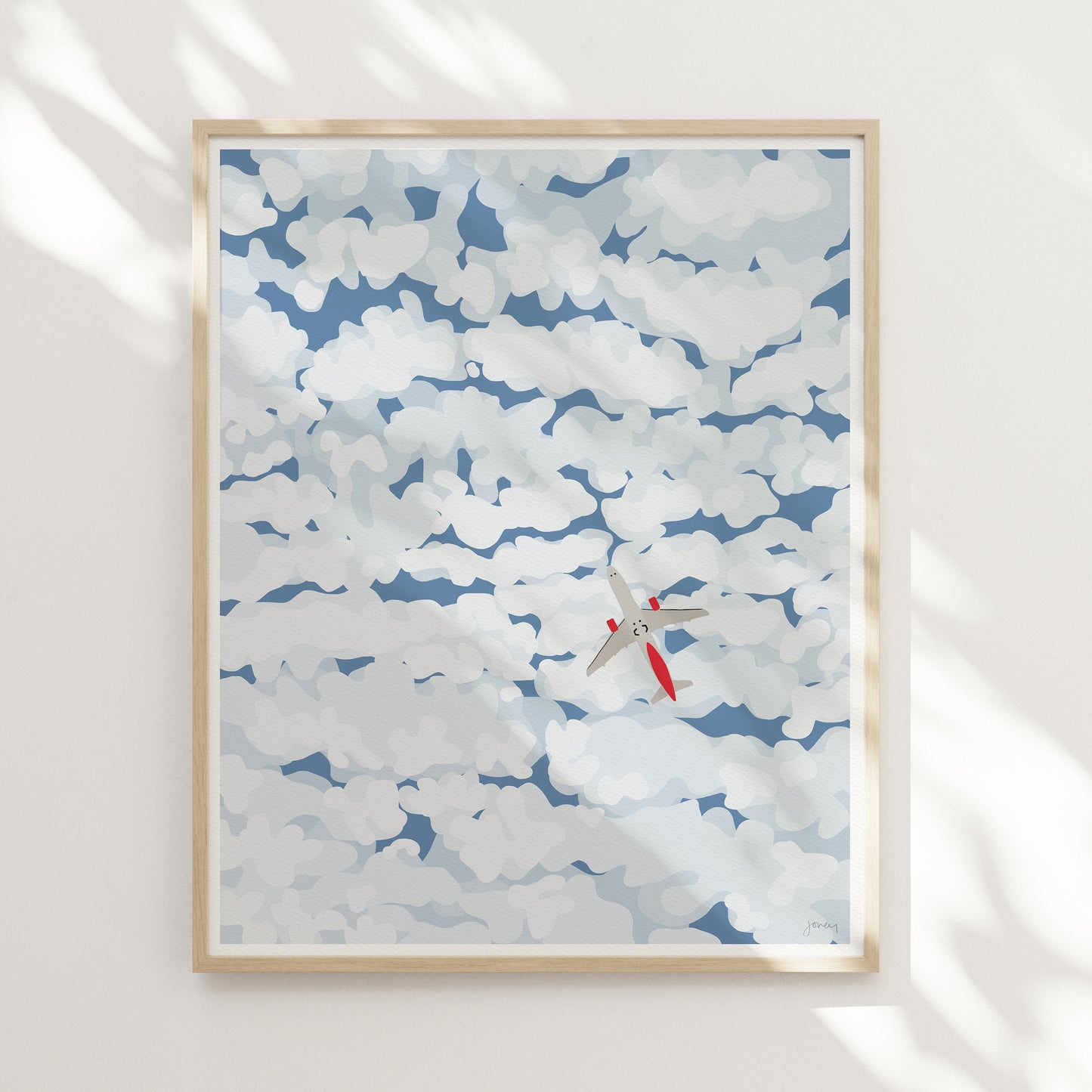 Airplane Overhead Art Print - Unframed or Framed - 140130