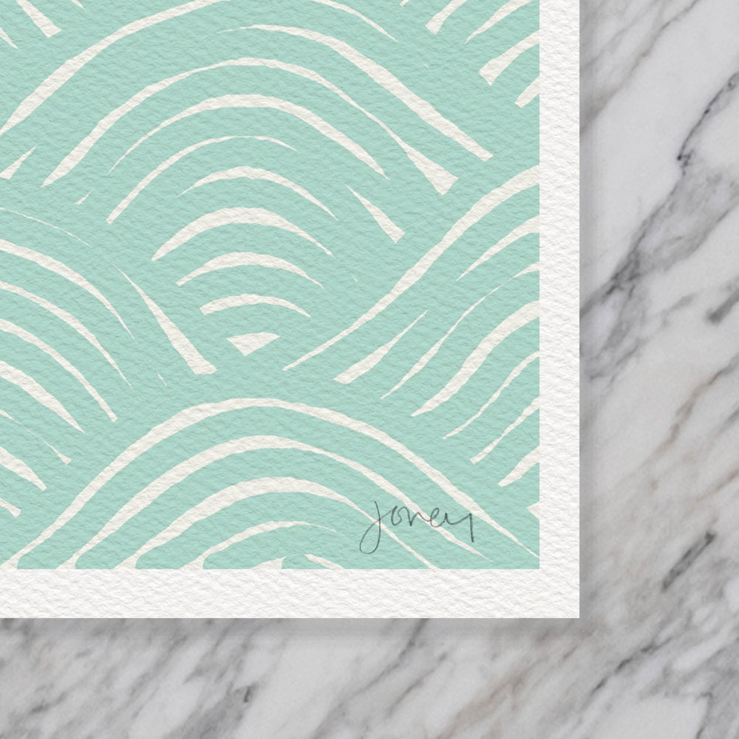 Seagull on Abstract Pattern Art Print - Unframed or Framed - 120723