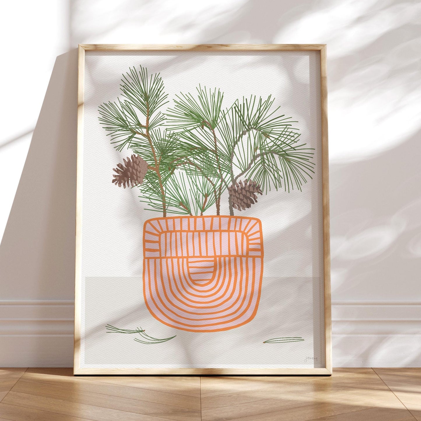 White Pine Abstract Still Life Art Print - Unframed or Framed - 210109