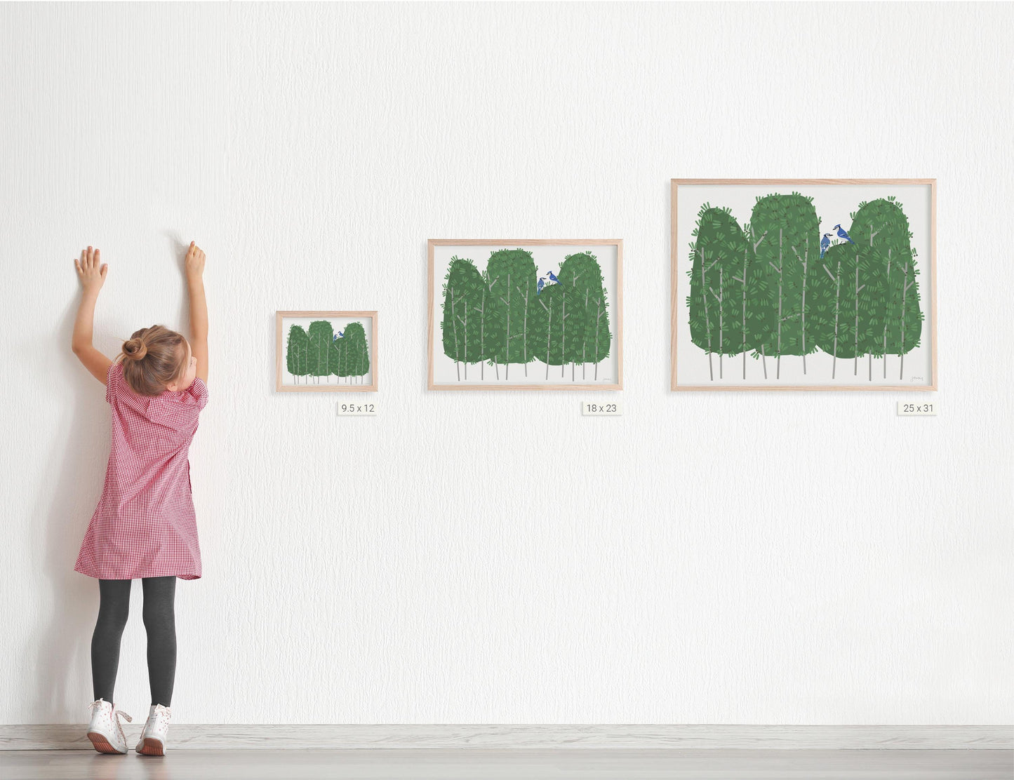 Garden Blue Jays Art Print - Unframed or Framed - 250420