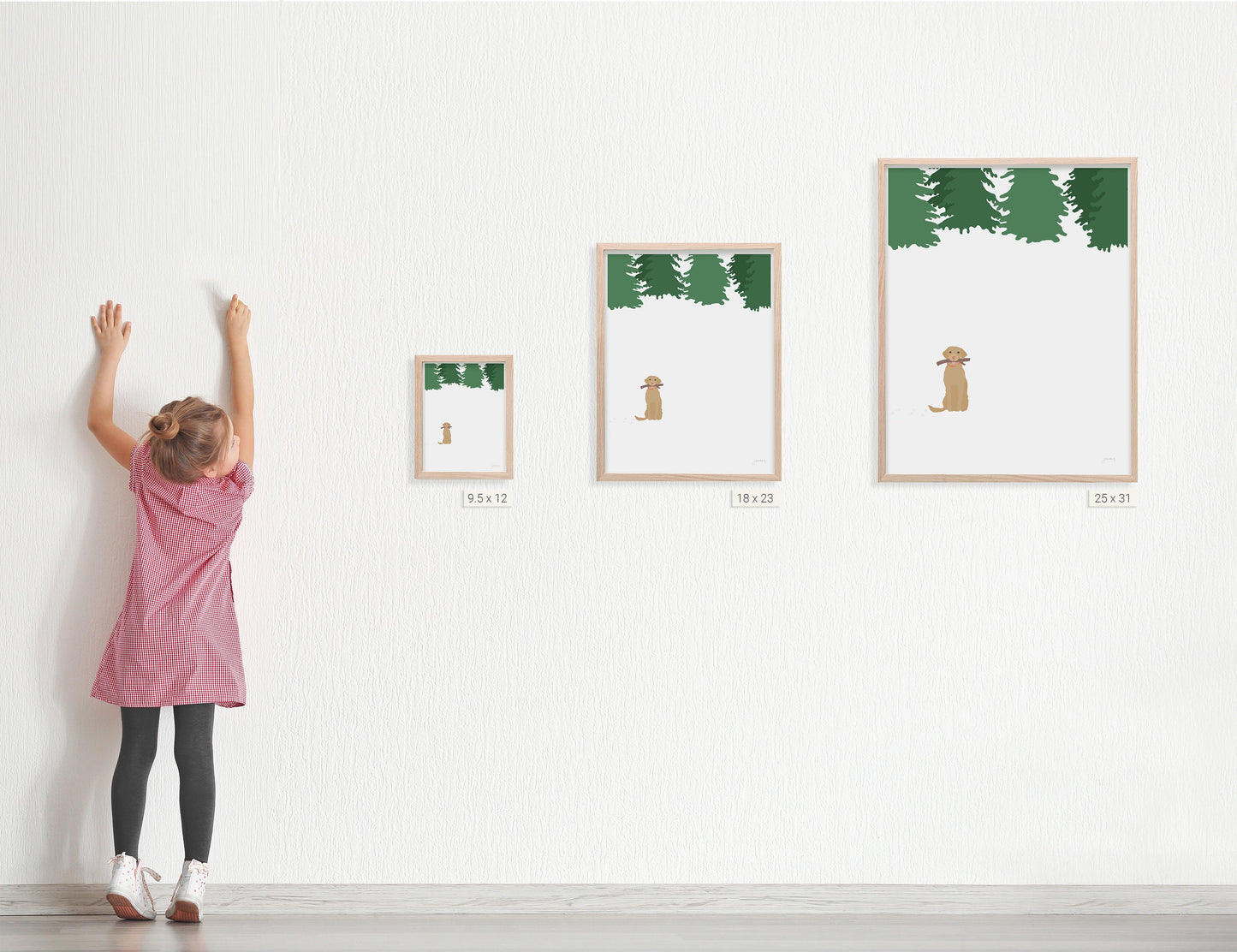 Labrador in the Snow Art Print - Unframed or Framed - 230128