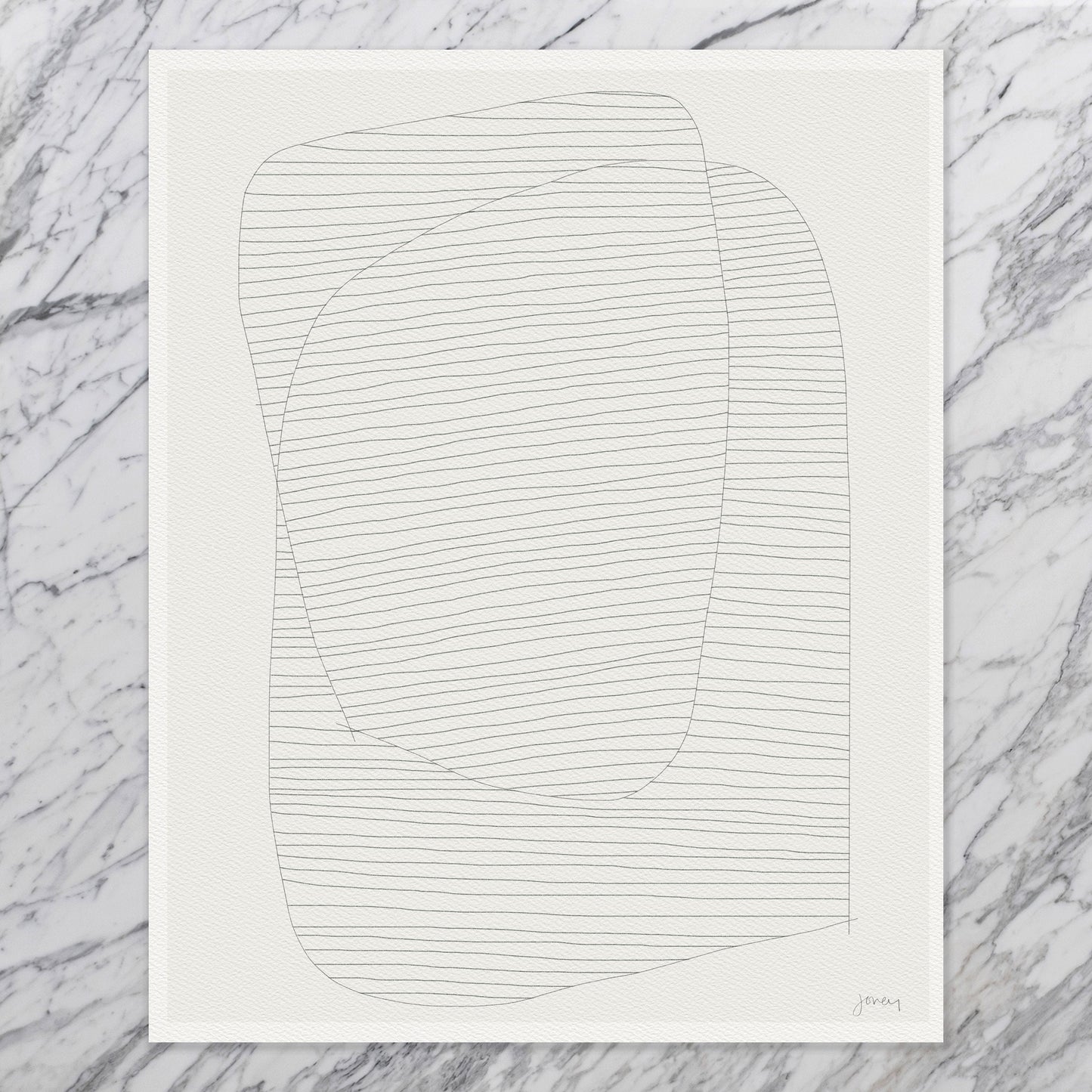 Pencil Line Abstract Art Print - Unframed or Framed - 170807